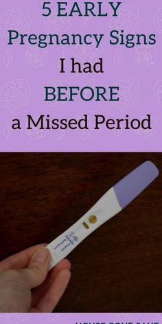 a person holding a toothbrush with the words 5 early pregnancy signs i had before a missed period