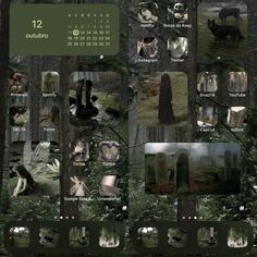 a calendar with pictures of animals in the woods