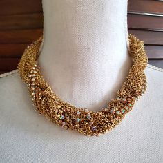 Nwt Traci Lynn Fierce Necklace Multi-Strand Gold Tone Rhinestone Chain Link Costume Fashion Jewelry Collectable Necklace Size - Adjustable 18" To 20" You Will Receive What Is Pictured Excellent Condition. New With Tags! The Images As An Integral Part Of Description. Estate And Vintage Items Normally Have Been Loved And Used, So Pieces May Have Signs Of Wear And May Need To Be Cleaned. Gold Bridal Necklace For Party, Gold Rhinestone Necklaces For Party, Gold Crystal Chain Necklace For Wedding, Gold Jeweled Bridal Necklace For Party, Gold Beaded Chain Bridal Necklace For Party, Gold Bridal Necklace With Beaded Chain For Party, Gold Crystal Beaded Necklaces With Rhinestones, Gold Jeweled Crystal Necklace In Costume Style, Glamorous Gold Beaded Necklaces