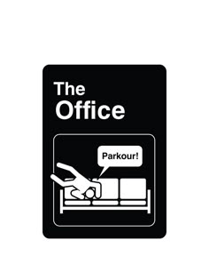 The Office Logo Parkour Vinyl Sticker - Official The Office Merchandise The Us Office, The Office Prints, The Office Laptop Wallpaper, The Office Paintings, The Office Parkour, The Office Collage, The Office Svg