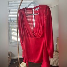 Brand New, Fits A Little Larger Than A Small, Perfect For Formals/Semi! Chic Long Sleeve Red Carpet Dress, Red Silk Long Sleeve Midi Dress, Emerald Green Cocktail Dress, Dresses Revolve, Blue Wrap Dress, Green Cocktail Dress, Button Shirt Dress, Cable Knit Sweater Dress, Draped Skirt