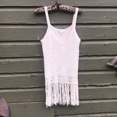 New! Perfect Gift. Fall Is Coming! It Is Crocheted Cream White Tank With Tassel Bottom Very Bohemian Hippie Perfect For Hipster Outfits Brand New With The Tag Just Doesn’t Fit Me I Hope Someone Can Rock This! Layer With A Cardigan And It Would Be Perfect For Apple Or Pumpkin Picking ! #Oh Ho Free People Indie Rock Coachella Festival Witchy Aesthetic Casual Fringe Tank Top For Spring, Fitted Summer Tops With Fringe, Fitted Fringe Tank Top For Summer, Summer Knit Tops With Fringe, Spring Casual Fringe Tank Top, Spring Knit Top With Fringe, Spring Casual Crochet Top With Fringe, Summer Knit Top With Fringe, Casual Spring Crochet Top With Fringe