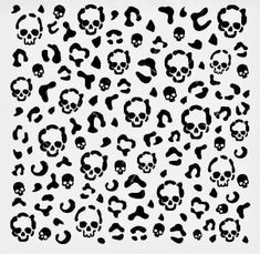 a bunch of skulls and bones drawn in black ink on a white paper with the words,