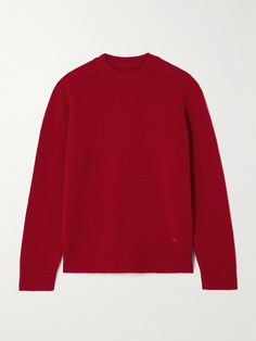 LOULOU STUDIO's Creative Director, Chloé Harrouche, likes to think of her designs as perfect contrasts - "minimal but edgy, feminine with a masculine touch". Sumptuously snug, this 'Baltra' sweater is knitted from cashmere for a relaxed fit that tucks perfectly into pants and denim. Edgy Feminine, Red Cashmere Sweater, Fall Winter Fashion Trends, Loulou Studio, Flat Dress Shoes, Dress Flats, Exclusive Dress, Sport Swimwear, Sports Skirts