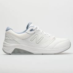 New Balance 928v3 Women's White/Blue Best Walking Shoes, Stay Classy, Flat Color, Casual Attire, Walking Shoes, Full Grain Leather, Me Too Shoes, Leather Shoes, New Balance