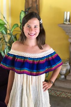 Mexican peasant blouse, with dropped shoulder, fresh blouse, summer blouse, striped blouse. This blouse is ideal for summer, it can be worn on the beach etc. This model comes in two sizes S/M and L/XL Mexican textile art has centuries of history and creativity throughout the country. Mexico is recognized as one of the leading countries with a beautiful aristic production in the textile world, miraculous hands of talented artisans from different states of the country create stunning embroidery cl Bohemian Off-shoulder Blouse With Ruffles, Bohemian Off-shoulder Blouse For Beach, Striped Cotton Blouse For Vacation, Bohemian Off-shoulder Blouse For Vacation, Bohemian Off-shoulder Beach Tops, White Peasant Top With Boho Collar For Summer, Summer Vacation Striped Blouse, Bohemian Multicolor Off-shoulder Tops, Multicolor Off-shoulder Bohemian Tops