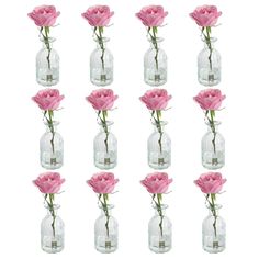 PRICES MAY VARY. ✿MATERIAL & QUALITY: HANIHUA set of 12 clear glass vases are made of clear glass. Both all sides and bottom of the vase is thickened design, compared with ordinary vase more thick and strong ✿CLASSIC DESIGN & SPRAY COLOR: Round vertical pattern design.The vase is more glaring than general vase, particularly in reflecting light, the vase will be very bright. ✿MULTIPLE OCCASIONS USE: The vases can be used on their own, with faux flowers, or fresh flowers as decorative pieces in yo Table Flower Decor, Glass Bud Vases, Mini Vases, Rustic Wedding Decorations, Small Glass Vases, Vase For Flowers, Vertical Pattern, Clear Vases, Table Flower