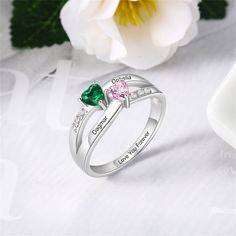 * Custom Promise Name Rings for Mom-- Matched with the customized birthstone, you can design your own personaized ring with engraved names, special date or any text inside, which is meaningful and memorable. * Meaningful Name Ring for her: This personalized rings perfect to hide a daily reminder of love, promise, family or friendship between you and the luckily receiver. Order one for her, or personalized one as a treat for yourself. Its simplicity can give you a classic elegance that compliments. * Symbol of Forever Love: Express your strength and love with this Promise rings, specially between wife & mother, you can put your name on the personalized rings to her, tell what I can give you is my love. No matter how long the time has passed, hope everyone can embrace their true love. * Idea Personalized Silver Couple Rings For Mother's Day, Personalized White Gold Diamond Birthstone Ring, Personalized Cubic Zirconia Birthstone Promise Ring, Customizable Silver Birthstone Promise Ring, Personalized Rings For Promise With May Birthstone, Customizable Silver Birthstone Ring For Wedding, Personalized Promise Rings With May Birthstone, Personalized Silver Birthstone Ring For Valentine's Day, Personalized Promise Birthstone Ring For Mother's Day