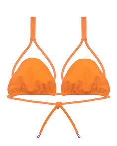 This tie back orange bikini top is the perfect addition to your swim wardrobe! Made from luxe, sustainable fabric and featuring a cheeky cut out, it's adjustable to fit any cup size. Don't wait - order yours today! Soak up the sun in this plus-size bikini top from our extended size swimwear collection. Hilary MacMillan Cut-Out Bikini Top | Orange | Swimsuits | Materials & Care Instructions: ['78% Nylon, 22% Elastane', 'Imported'] Swimsuit Material, Orange Swimsuit, Skirt Belt, Body Size, Swimwear Collection, Sustainable Fabrics, Cut Out, Dress Shop, Personal Style