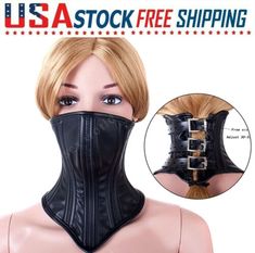 ad eBay - Find many great new & used options and get the best deals for Binding Restraint Role Play Mouth Mask Head Harness Posture Neck Collars Couples at the best online prices at eBay! Free shipping for many products! Head Harness, Posture Collar, Leather Handcuffs, Leather Choker Collars, Mouth Mask Fashion, Mask Fashion, Leather Mask, Women Ties, Neck Accessories