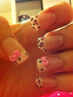 50 Hello Kitty Nail Designs | Art and Design Paznokcie Hello Kitty, Hello Kitty Nails Art, Cat Nail Art, Kitty Nails, Girly Acrylic Nails, Hello Kitty Nails, Really Cute Nails, Nails Polish, Cat Nails