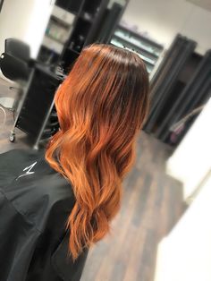 Copper Hair Baylage, Ombré Copper Hair, Coper Hair Color, Copper Bayalage, Strawberry Brunette, Hairdye Ideas, Toned Balayage, Pretty Red Hair, Baylage Hair