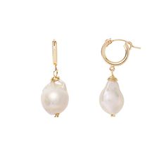 Back To Basics Huggies – Brinker & Eliza 14k Gold-filled Huggie Hoop Earrings With Pearl Charm, Gold 14k Gold Filled Huggie Earrings With Pearl Drop, Pearl Charm Huggie Earrings, White Pearl Huggie Earrings With Pearl Charm, Cheap Diamond Rings, Get Engaged, Hair Accessories Collection, Mother And Daughter, Back To Basics