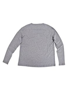 Yoke Tee in Grey Melange – 6397 Back Shoulder, Men Sweater, Crew Neck, Grey, Long Sleeve, T Shirt, How To Wear