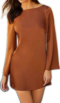 Elegant Long Sleeve Midi Dress With Tie Back, Mini Length Tie Back Dress For Fall, Tie Back Mini Dress For Fall, Fall Mini Length Dresses With Tie Back, Formal Dresses With Tie Back, Solid Color Tie Back Dress For Formal Occasions, Fitted Tie-back Dress For Fall, Fall Long Sleeve Tie-back Dress, Fall Long Sleeve Tie Back Dress