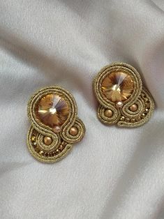 Gold Soutache Stud Earrings Golden Earrings With Crystals - Etsy Spain

#handmadeearrings #bouclesdoreilles #pendientescolorchampan #invitadaboda #shortearrings Elegant Handmade Clip-on Earrings For Party, Elegant Beaded Clip-on Earrings As Gift, Handmade Gold Crystal Earrings For Wedding, Elegant Handmade Gold Crystal Earrings, Clip-on Round Crystal Earrings For Gifts, Elegant Handmade Crystal Earrings For Celebration, Clip-on Crystal Earrings As Gift, Handmade Gold Crystal Anniversary Earrings, Gift Round Clip-on Crystal Earrings