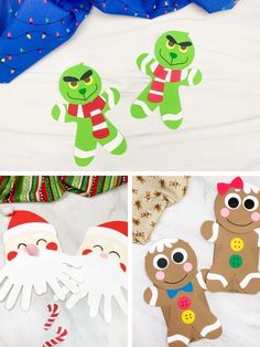 christmas crafts for kids that are easy to make and great for the holiday season, including paper cutouts