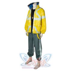 Cyberpunk: Edgerunners David Martinez Cosplay Costume Casual Hooded Cosplay Costumes, Yellow Costumes For Cosplay Events, Casual Winter Cosplay Costume, Cyberpunk Edgerunners David, Edgerunners David, Edge Runners, David Martinez, Cyberpunk Edgerunners, Anime Party