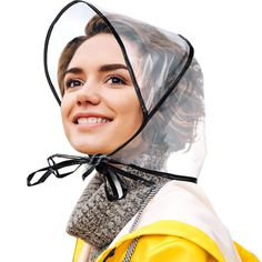 PRICES MAY VARY. Material: the rain bonnets are made of polyethylene, wind-proof, rain-proof, durable and lightweight, easy to carry with you, suitable for rainy days and the clear bonnets won't block your vision Size: the rain hat measures approx. 101 x 33 cm/ 39.76 x 12.99 inch (L x W), one size fits most people, and it's easy to keep dry in dreary weather Reasonable design: the bonnet head scarf can preserve your head, hair, and face from rain and wind; And the plastic see-through visor keeps Rain Bonnet, Rain Hats, Rain Cap, Bonnet Cap, Rain Hat, Rain Gear, Hooded Raincoat, Rainy Weather, Hat For Women