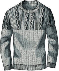 a drawing of a sweater with long sleeves