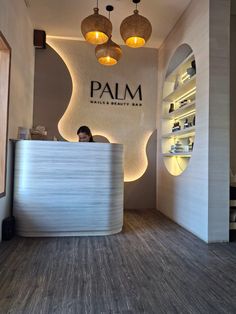 the front desk of palm hair and beauty spa