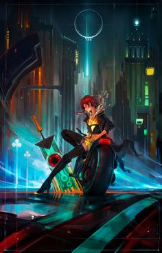 #Transistor by haryarti on deviantART (714x1118) Phone Wallpaper Arte Robot, Arte Cyberpunk, Blade Runner, Indie Games