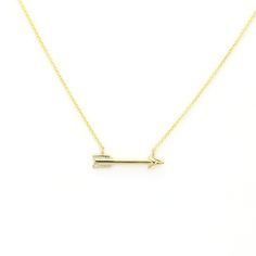 "14k Arrow Necklace | Real Gold Necklace | Sideways Arrow Necklace | Handmade Jewelry | Arrow Pendant | Gift for Mom | Layering Necklace | Everyday Necklace P R O D U C T 𝄪 D E T A I L S ✽ Metal: 14k Yellow Gold. White Gold. Rose Gold ✽ Chain Length: 14\" - 20\" (Classic Rolo Chain) ✽ Pendant Size: W 21.2 mm ✽ Made to Order O T H E R 𝄪 I N F O R M A T I O N ▪ All items are custom made to order ▪ Rush order: Please contact us before place your order to ensure that we can accommodate your deadli Classic 14k Gold Necklace Gift For Her, Gold Sterling Silver Diamond Necklace Gift, Gold Sterling Silver Diamond Necklace As Gift, Timeless 14k Gold Necklace For Gift, Necklace Real Gold, Arrow Pendant Necklace, Real Gold Necklace, Necklace Everyday, Arrow Pendant