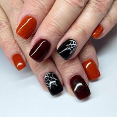 Nail Art French, Nail Art Halloween, Nails Short Square, Halloween Nails Easy, French Nail Art, Nails For Women