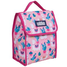 Packed with personality, Wildkin's insulated lunch bag is designed to help you and the environment by offering a fun and reusable option for lunch and snack time. Sized just right, the Wildkin Lunch Bag measures 10 x 8.5 x 5 inches. Our lunch bag features a hook and loop closure, a sturdy carrying handle and is made of a durable exterior fabric. Coordinates all your gear including backpacks, lunch bags, nap mats and more! Reusable Rectangular Lunch Bag For School, Rectangular Reusable Lunch Bag For School, Fun Rectangular Lunch Bag For Daycare, Fun Rectangular Lunch Bag For Daily Use, Pink Fun Lunch Bag For Everyday Use, Fun Rectangular Lunch Bag For Everyday Use, Fun Rectangular Lunch Bag, Cold Snacks, Travel Lunches