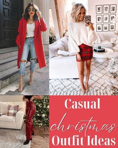 Christmas Smart Casual Outfit, Christmas Day Dinner Outfit, Cute Casual Holiday Outfits, Christmas Work Outfit Business Casual, Christmas Causal Outfits, Womens Christmas Outfits 2023, Casual Chic Christmas Outfit, 2023 Christmas Outfit Women, Christmas Breakfast Outfit