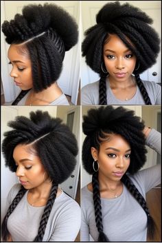 Medium Hairstyles For Black Women, Hairstyles For Thinning Hair, Curly Crochet Hair Styles, Ombre Hair Blonde, Afro Textured Hair, Hair Guide, Medium Hairstyles, Bouncy Curls, Hairstyles For Black Women