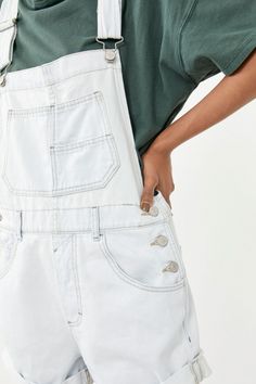 Rent Ziggy Denim Shortalls from Nuuly. Pick 6 items for $98/month. Free shipping + returns. White Casual Bib Front Overalls, White Overalls With Pockets, White Bib Front Overalls With Pockets, Light Wash Overalls With Pockets, Trendy White Denim Jumpsuit With Pockets, Casual White Overalls With Pockets, White Casual Denim Jumpsuit, Casual White Denim Jumpsuit, White Denim Jumpsuit With Pockets