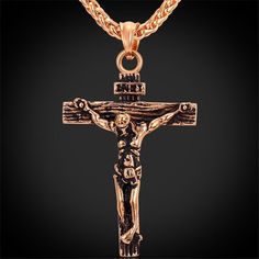 Love Stainless Steel Chain Jesus Cross Necklace? Get this stunning necklace and uplift your outfit today. Pendant Size: 5.2 cm (2 inches) Chain Type: Link Chain Metals Type: Stainless Steel Length Of : 50 cm+5 cm/ (Adjustable)Width Of Chain: 3 MM (0.1 Inch)Base Material: 316 L Stainless SteelNickel-free: Yes Free Shipping!Profits are used to help young poor girls with education and career opportunities. Get 50% OFF this beautiful Stainless Steel Chain Jesus Cross Necklace today! Just click the “ Gift Jewelry Chain With Crucifix Shape, Metal Crucifix Necklace As Gift, Rose Gold Crucifix Necklace As Gift, Rings Swarovski, Jesus Cross Necklace, Men Necklaces, Amethyst Wedding Rings, Jesus Piece, Cross Necklace Women