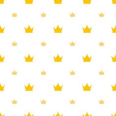 a yellow crown pattern on a white background