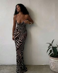 Sleeveless Zebra Print Dress For Vacation, Sleeveless Zebra Print Vacation Dress, Summer Black Zebra Print Maxi Dress, Summer Black Maxi Dress With Zebra Print, Black Zebra Print Maxi Dress, Trendy Zebra Print Dresses, Trendy Zebra Print Spring Dresses, Exotic Vacations, Strap Maxi Dress