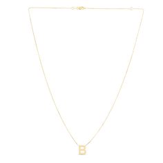 14K yellow gold "B" initial necklace<br><br>18 inches in length E Initial Necklace, B Initial Necklace, B Necklace, Jeremiah Valeska, E Initial, B Initial, Helzberg Diamonds, Visual Board, Gold Girl