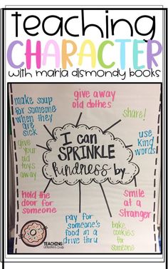 a poster with words that say i can strike kindness by teaching character and other things