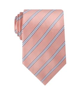 The Dusty Peach Copacabana Striped Necktie is a vivacious piece of attire, fit for a broad range of occasions. Copacabana is a Bairro in Rio de Janeiro, Brazil that is home to Balneario beach. One of the most famous in the world, this beach is known for the beautiful oceans and exotic festivities and the Brothers felt it only fitting to borrow the name from such a scenic location for this dazzling design. The stellar pairing of apricot and sherbet hues with classic black-edged white stripes givi Striped Summer Tie, Striped Summer Ties, Adjustable Pink Ties For Summer, Elegant Pink Summer Ties, Rose Gold Tie, Rose Gold Cufflinks, Dusty Peach, Suspenders For Kids, Bow Tie Shirt