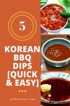 korean bbq dips, quick and easy