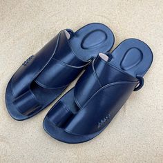 Use code COMBINEDSHIPPING and get $50 off your second pair. View more colors: https://www.etsy.com/shop/sandcruisers/?section_id=25646848 This is a Midnight Navy, not black. For black, click on the link above and see all the colors You will love these traditional Arabian inspired sandals. The straps and soles are made of vegan leather. They are designed to fit your foot loosely with lots of room in the toe-ring and straps. The sole is padded and cushioned so each step is soft against the bottom Leather Non-slip Sandals For Vacation, Non-slip Leather Sandals For Vacation, Outdoor Open Toe Flip Flops, Outdoor Open Toe Slippers With Branded Insole, Summer Sandals With Single Toe Strap For Outdoor, Outdoor Flip Flops With Rubber Sole And Open Toe, Open Toe Slippers For Outdoor, Summer Outdoor Flip Flops With Single Toe Strap, Leather Slide Flip Flops For Outdoor