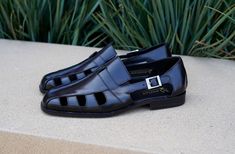 Style: 100-03-Black Unique slip-on Sandal/Shoe from the Maurice collection in Burnished Calfskin features a Back Strap with Buckle closure, a wheeled welt, and a soft Calfskin insole! Luxury Modern Men's Shoes With Removable Insole, Open Shoes, Senator Wears, Cordovan Shoes, Gents Shoes, Black Suede Shoes, Black Men Fashion Swag, Gentleman Shoes, Mens Leather Sandals