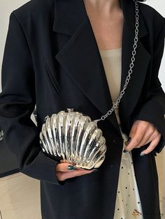 Bird in Bag - Elegant Acrylic Shell Purse with Chain for Women's Party Events Shell Purse, Acrylic Bag, Bag Elegant, Party Events, Polyvinyl Chloride, Evening Handbag, Party Bag, Bird In Bag, Mini Fashion