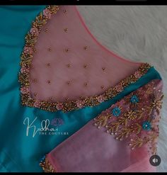 Magam Work Blouses Latest For Bride, Network Blouse Design, Aari Work Blouse Net Design, Net Blouse Hand Designs Pattern, Aari Work Blouse With Net, Net Blouse Designs Aari Work, Pink Net Blouse Designs, Blouse With Net Designs, Back Neck Net Blouse Designs