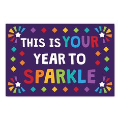 This is Your Year to Sparkle - Print Your Own Bulletin Board Printable Digital Library Sproutbrite New Years Bulletin Boards For School, Star Bulletin Boards, Bulletin Board Sayings, Rock Star Theme, Art Bulletin Boards, Bullentin Boards