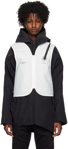 Waterproof GORE-TEX® nylon taffeta jacket. · Detachable hood · Funnel neck · Zip closure · Zip pockets · Zip vent at side seam · Velcro tab at cuffs · Detachable vest-style underlay at interior · Full ripstop lining Supplier color: Black Vest Fashion, Line Jackets, Detachable Hood, Gore Tex, Online Shopping Clothes, Outerwear Jackets, Zip Pockets, Coats Jackets, Jackets For Women