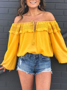 Apricot Lane, Apricot, Off Shoulder Blouse, My Fashion, Summer Fashion, Blouses, Wardrobe, Women's Top