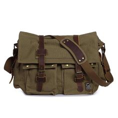 This men's laptop messenger bag is of retro minimalist design, with thick shoulder strap handle, more comfortable; 
This canvas shoulder bag will meet all your requirements, and it looks absolutely perfect. You will like it. 
     The Classic Messenger Bag Canvas is a stylish and versatile bag that is perfect for everyday use. It is made of high-quality cotton canvas material that is durable and comfortable to wear. The bag's classic and minimalist design makes it a great choice for both men and women. It comes with an adjustable shoulder strap that can be easily adjusted for a comfortable fit. The bag's flap closure keeps your items secure and protected from the elements. This messenger bag is perfect for students, professionals, and anyone who wants a stylish and practical bag for da Laptop Messenger Bags, Practical Bag, Canvas Messenger Bag, Canvas Crossbody Bag, Messenger Bag Men, Canvas Shoulder Bag, Bag Brand, Fashion Vintage, Cotton Bag