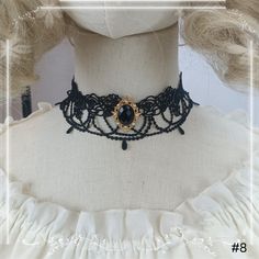 This price is for a choker only. Vintage Choker For Party, Vintage Adjustable Choker For Halloween, Vintage Adjustable Halloween Choker, Lace Chocker Neckless, Elegant Lace Choker With Lace Trim, Victorian Gothic Choker, Crochet Gothic Choker, Victorian Lace Choker, Lace Choker