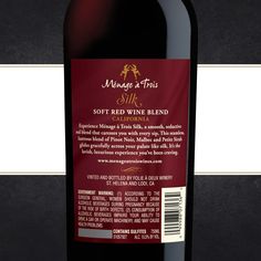 a bottle of red wine with label on it