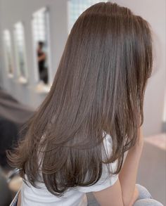 Korean Layers Long Hair, Korean Layered Medium Hair, Hair Korean, Haircut Selfie, Photo Hijab, Hairstyle Long, Hairstyle Short